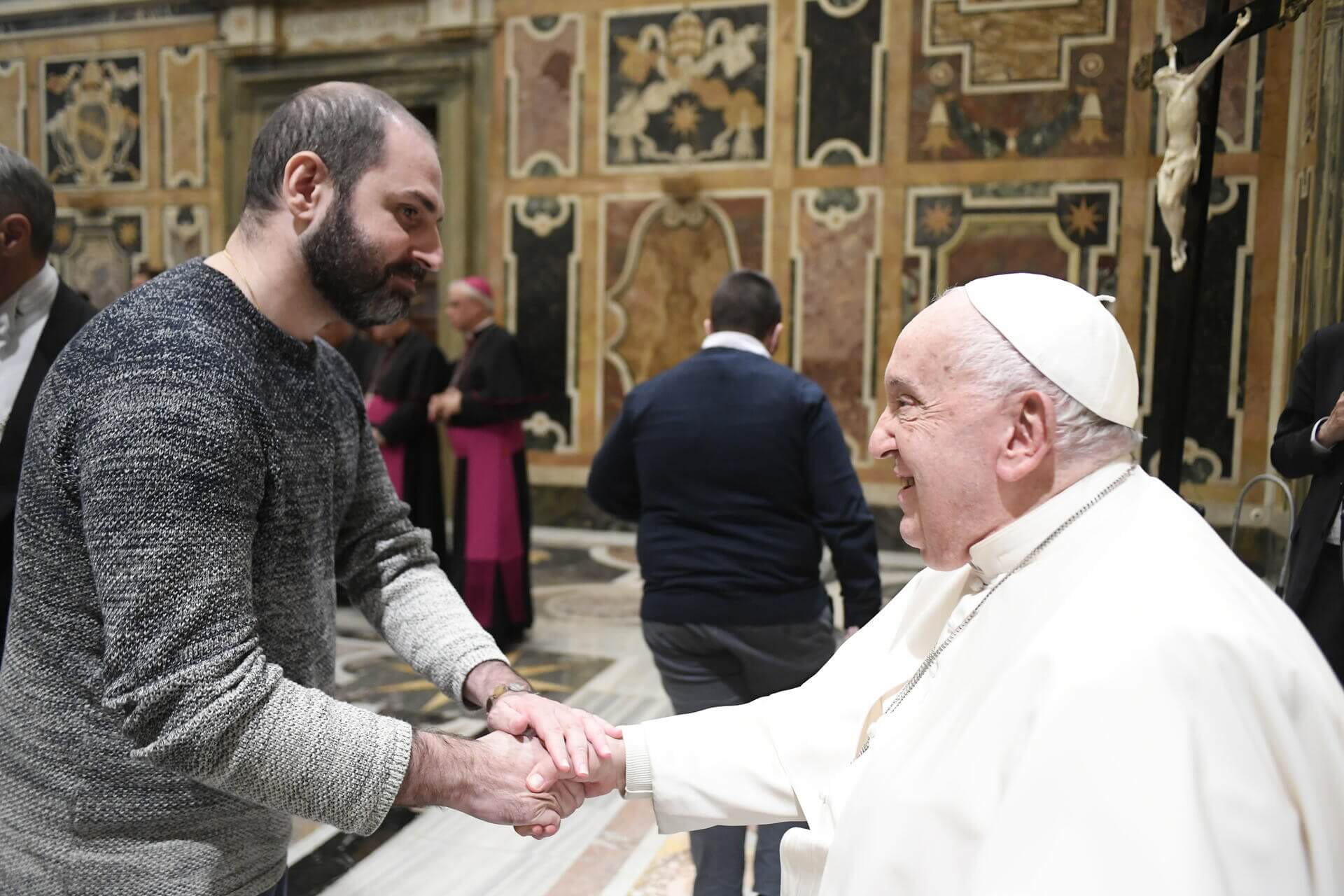 A. Francesco Papa, fondatore di Permacultura Cattolica, incontra Papa Francesco